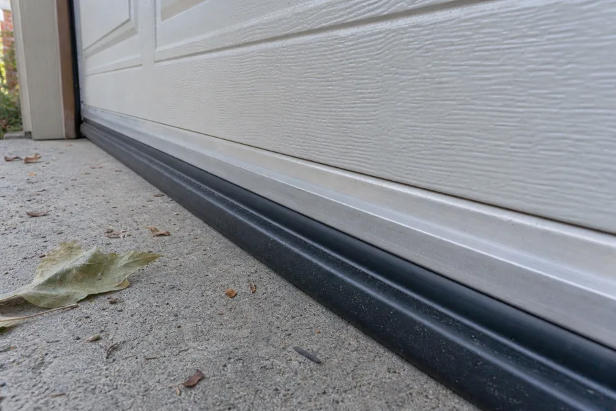 New bottom weather seal on a garage door in Denver, CO